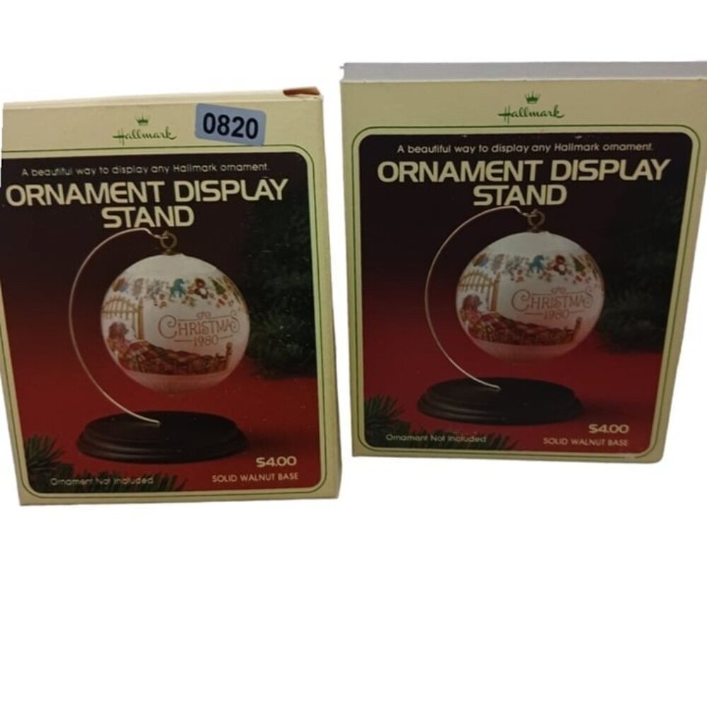 Hallmark vtg ornament display stand lot of 2